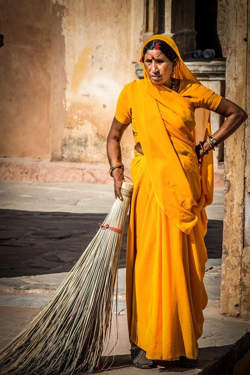 Woman practicing self-care